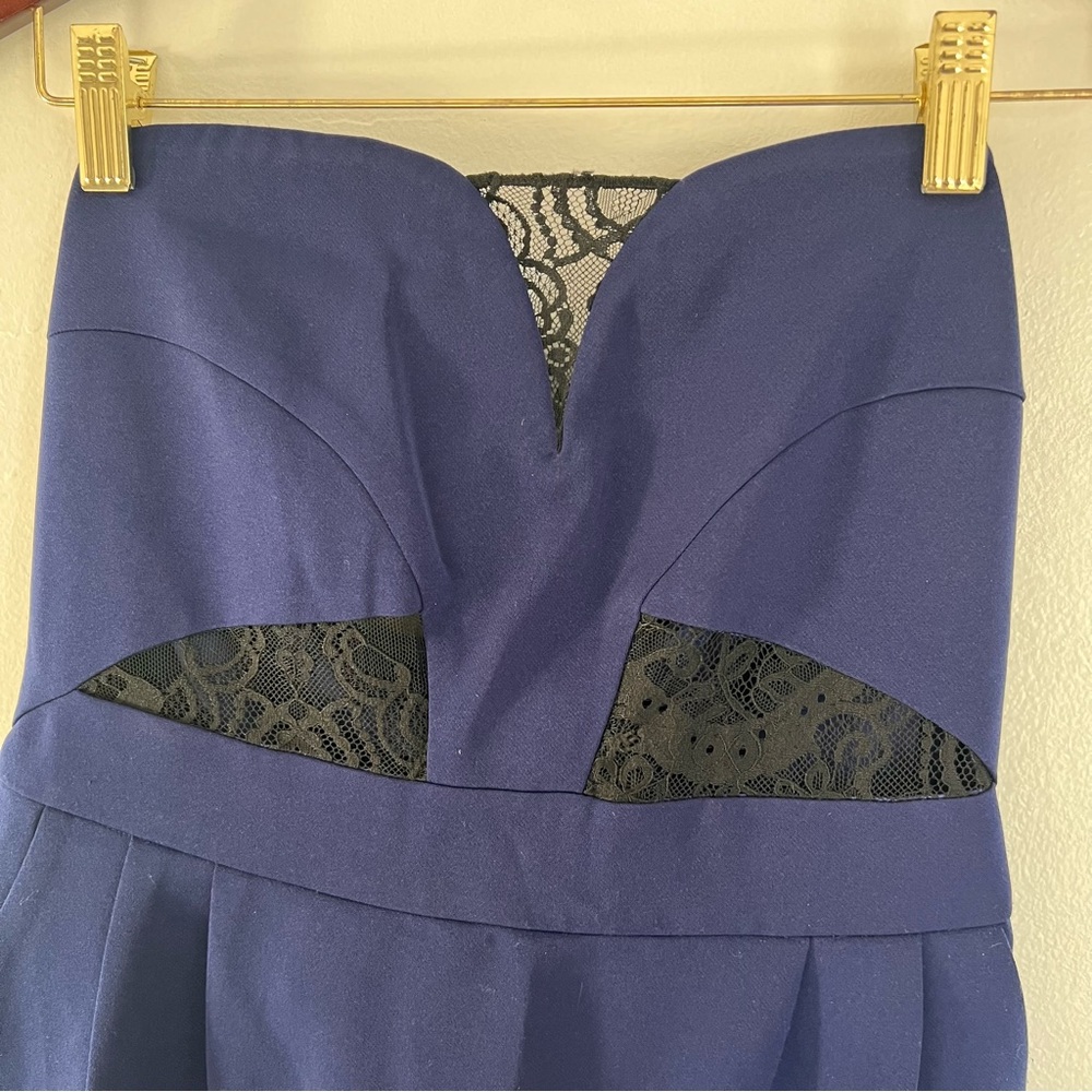 [Express] Blue Strapless Dress - Picture 5 of 12